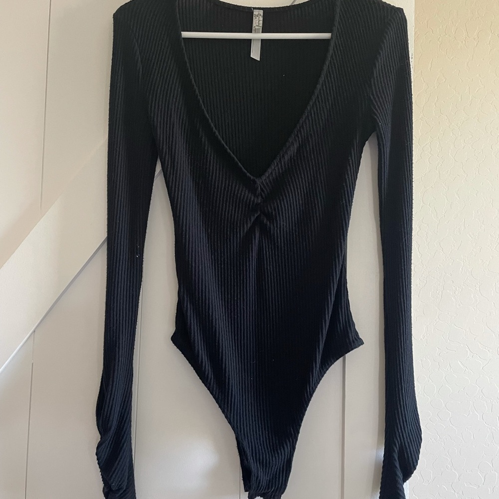 Free People Black Body Suit